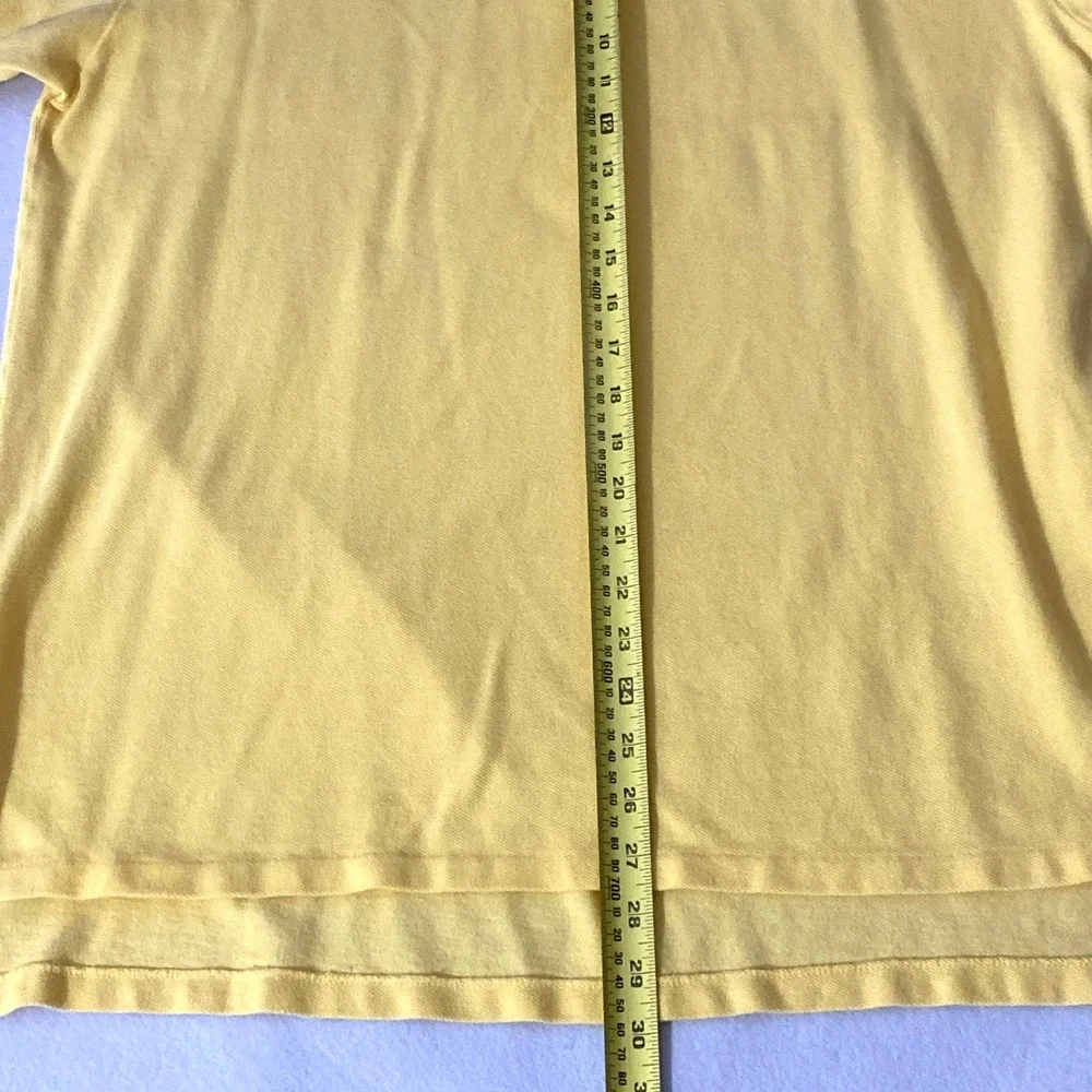 Polo Jeans Co. Ralph Lauren Top Mens Large Yellow Short Sleeve Preppy Flag